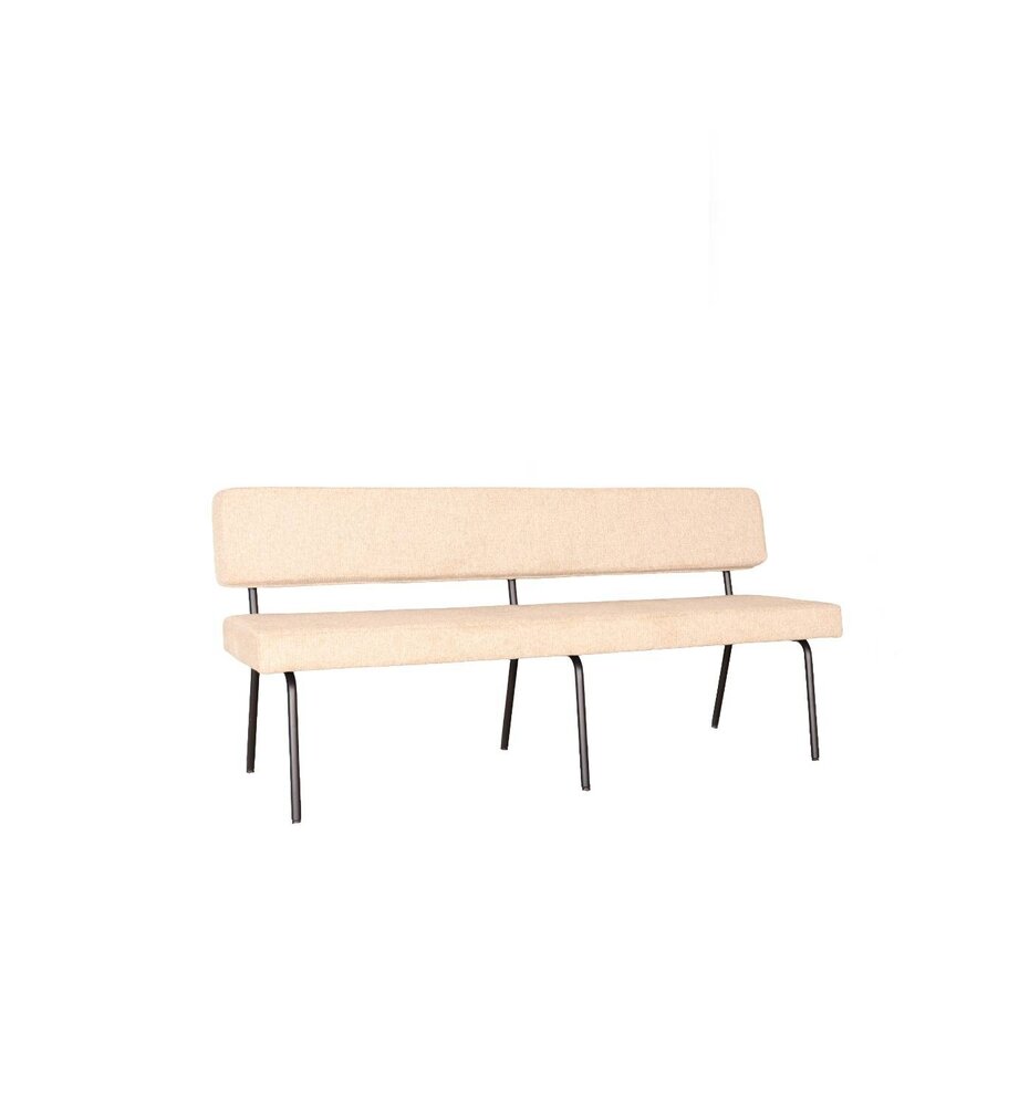 Eetkamerbank 180cm Wendy beige stof