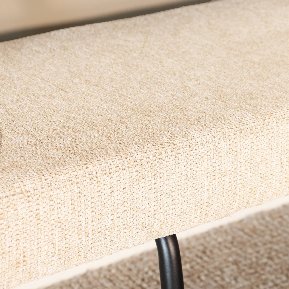 Eetkamerbank 180cm Wendy beige stof