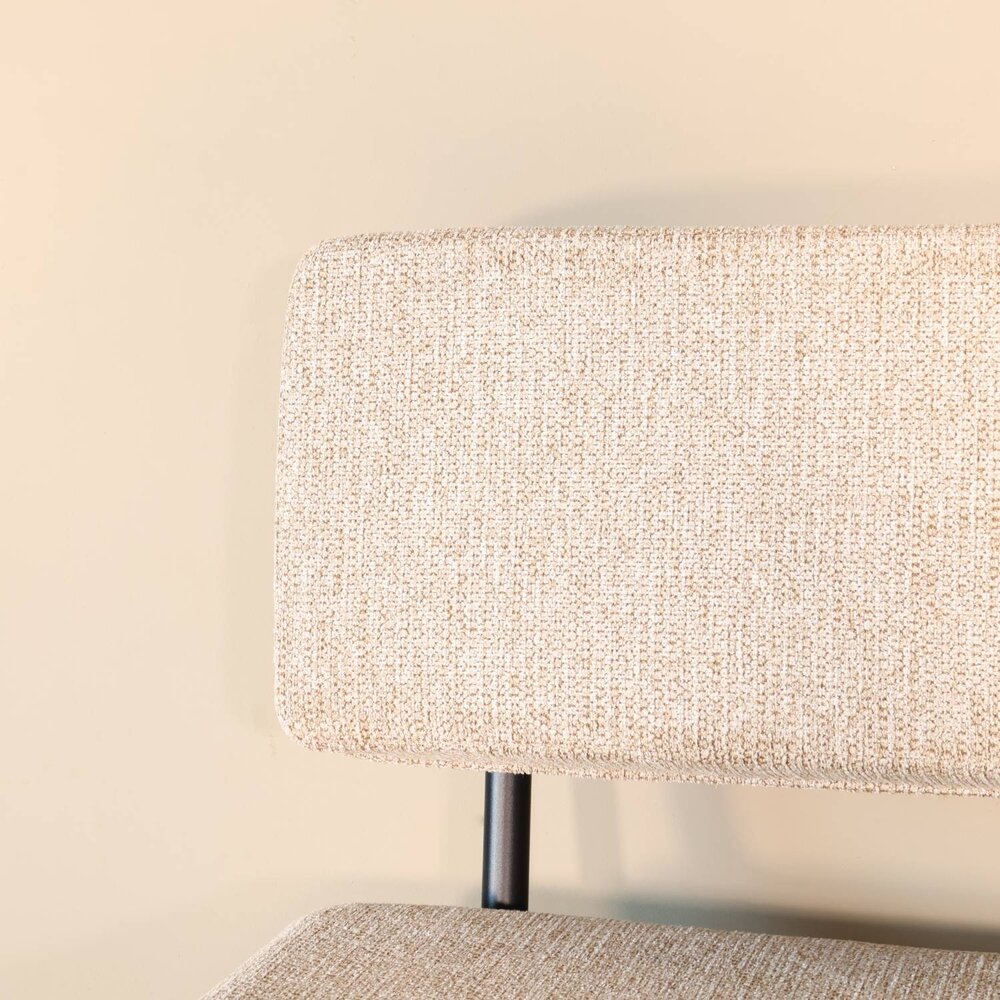 Eetkamerbank 180cm Wendy beige stof