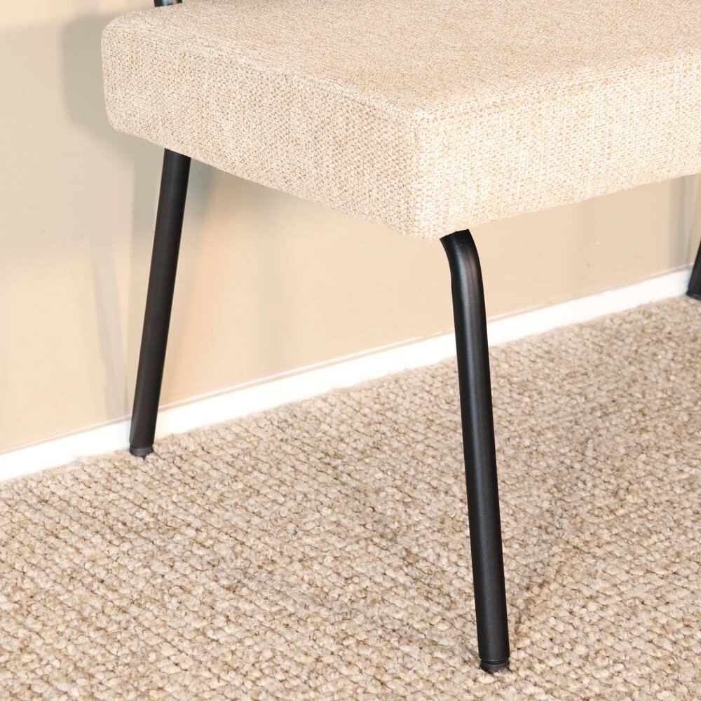 Eetkamerbank 180cm Wendy beige stof