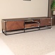 Lizzely Garden & Living TV meubel industrieel Danae walnoot visgraat mangohout 210cm Lizzely Garden & Living TV meubel industrieel Danae walnoot visgraat mangohout 210cm