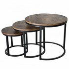 Salontafel 3delig mangohout Jaell industrieel duurzaam massief hout massief hout mango Salontafel 3delig mangohout Jaell industrieel duurzaam massief hout massief hout mango