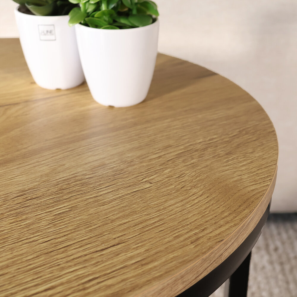 Salontafel 3delig mangohout Jaell walnoot bruin industrieel duurzaam massief hout massief hout mango