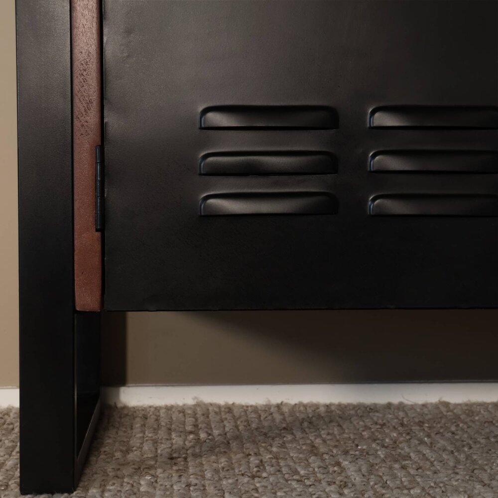 Dressoir mangohout Jazzy walnoot industrieel 200x85cm Dressoir mangohout Jazzy walnoot industrieel 200x85cm