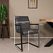 Lizzely Garden & Living Eetkamerstoel met armleuning antraciet Noor industrieel design eetstoel Lizzely Garden & Living Eetkamerstoel met armleuning antraciet Noor industrieel design eetstoel