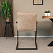 Lizzely Garden & Living Eetkamerstoel met armleuning beige Noor industrieel design eetstoel