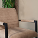 Lizzely Garden & Living Eetkamerstoel met armleuning beige Noor industrieel design eetstoel