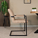 Lizzely Garden & Living Eetkamerstoel met armleuning beige Noor industrieel design eetstoel