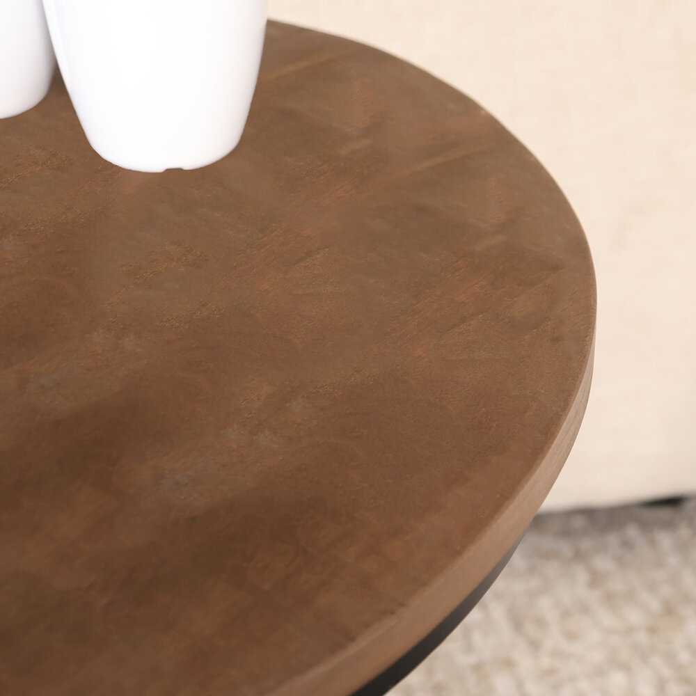 Salontafel 3delig mangohout Jaell walnoot bruin industrieel duurzaam massief hout massief hout mango