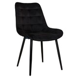 Lizzely Garden & Living Eetkamerstoel De Vince zwart velvet eetstoel Lizzely Garden & Living Eetkamerstoel De Vince zwart velvet eetstoel