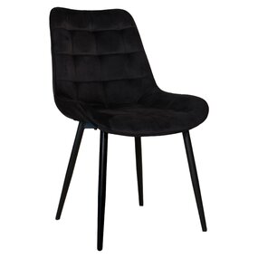 Lizzely Garden & Living Eetkamerstoel De Vince zwart velvet eetstoel