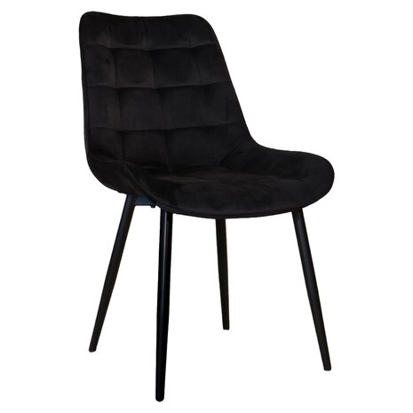 Lizzely Garden & Living Eetkamerstoel De Vince zwart velvet eetstoel Lizzely Garden & Living Eetkamerstoel De Vince zwart velvet eetstoel