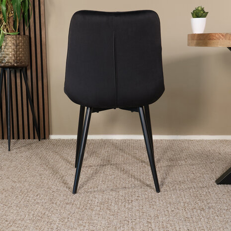 Lizzely Garden & Living Eetkamerstoel De Vince zwart velvet eetstoel Lizzely Garden & Living Eetkamerstoel De Vince zwart velvet eetstoel