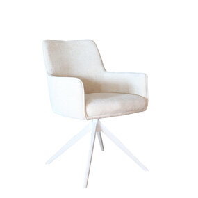 Lizzely Garden & Living Eetkamerstoel draaibaar beige chenille Lumi Lizzely Garden & Living Eetkamerstoel draaibaar beige chenille Lumi