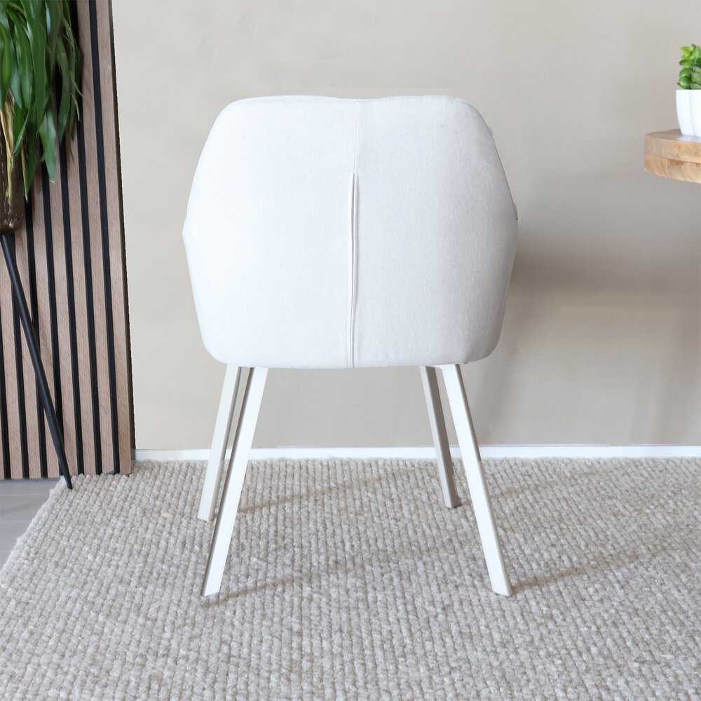 Eetkamerstoel Maris beige met beige poot Eetkamerstoel Maris beige met beige poot