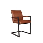 Eetkamerstoel met armleuning cognac Noor industrieel design eetstoel Eetkamerstoel met armleuning cognac Noor industrieel design eetstoel