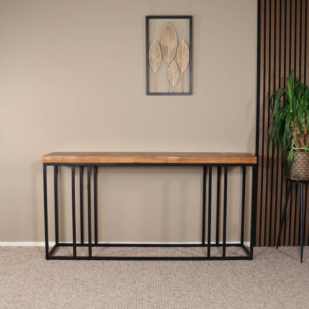 Bijzettafel mangohout Don 150cm lichtbruin Bijzettafel mangohout Don 150cm lichtbruin