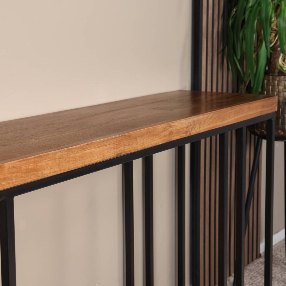 Bijzettafel mangohout Don 150cm lichtbruin Bijzettafel mangohout Don 150cm lichtbruin