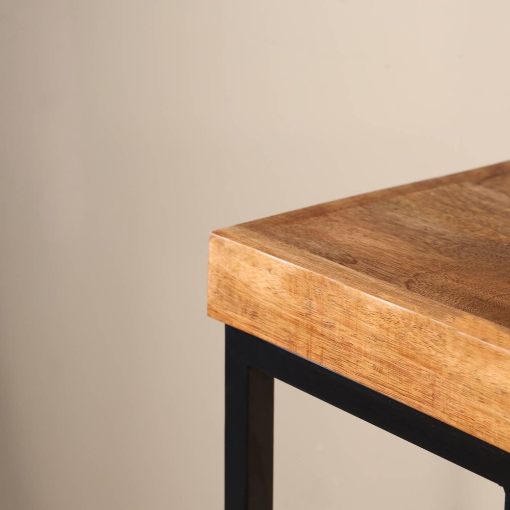 Bijzettafel mangohout Don 150cm lichtbruin Bijzettafel mangohout Don 150cm lichtbruin