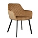 Lizzely Garden & Living Eetkamerstoel met armleuning Yurgan velvet bruin eetstoel