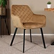 Lizzely Garden & Living Eetkamerstoel met armleuning Yurgan velvet bruin eetstoel
