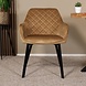 Lizzely Garden & Living Eetkamerstoel met armleuning Yurgan velvet bruin eetstoel