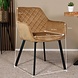 Lizzely Garden & Living Eetkamerstoel met armleuning Yurgan velvet bruin eetstoel