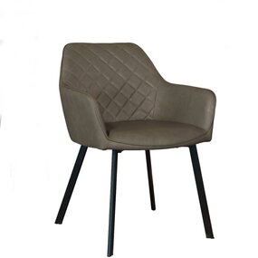 Lizzely Garden & Living Eetkamerstoel met armleuning Yurgan antraciet kunstleder eetstoel