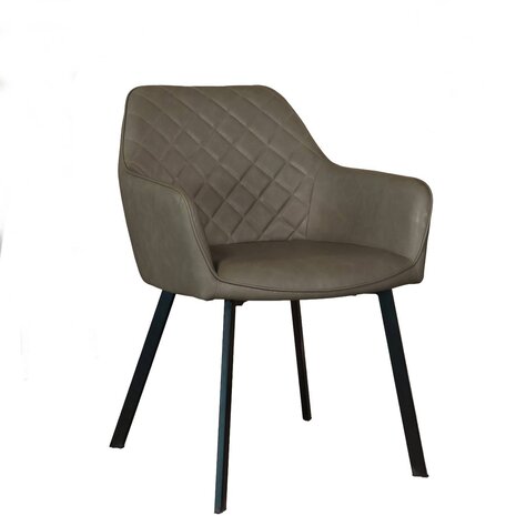 Lizzely Garden & Living Eetkamerstoel met armleuning Yurgan antraciet kunstleder eetstoel Lizzely Garden & Living Eetkamerstoel met armleuning Yurgan antraciet kunstleder eetstoel