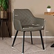 Lizzely Garden & Living Eetkamerstoel met armleuning Yurgan antraciet kunstleder eetstoel Lizzely Garden & Living Eetkamerstoel met armleuning Yurgan antraciet kunstleder eetstoel