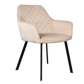 Lizzely Garden & Living Eetkamerstoel met armleuning Yurgan velvet zand eetstoel