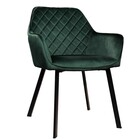 Eetkamerstoel met armleuning Yurgan velvet donkergroen eetstoel Eetkamerstoel met armleuning Yurgan velvet donkergroen eetstoel