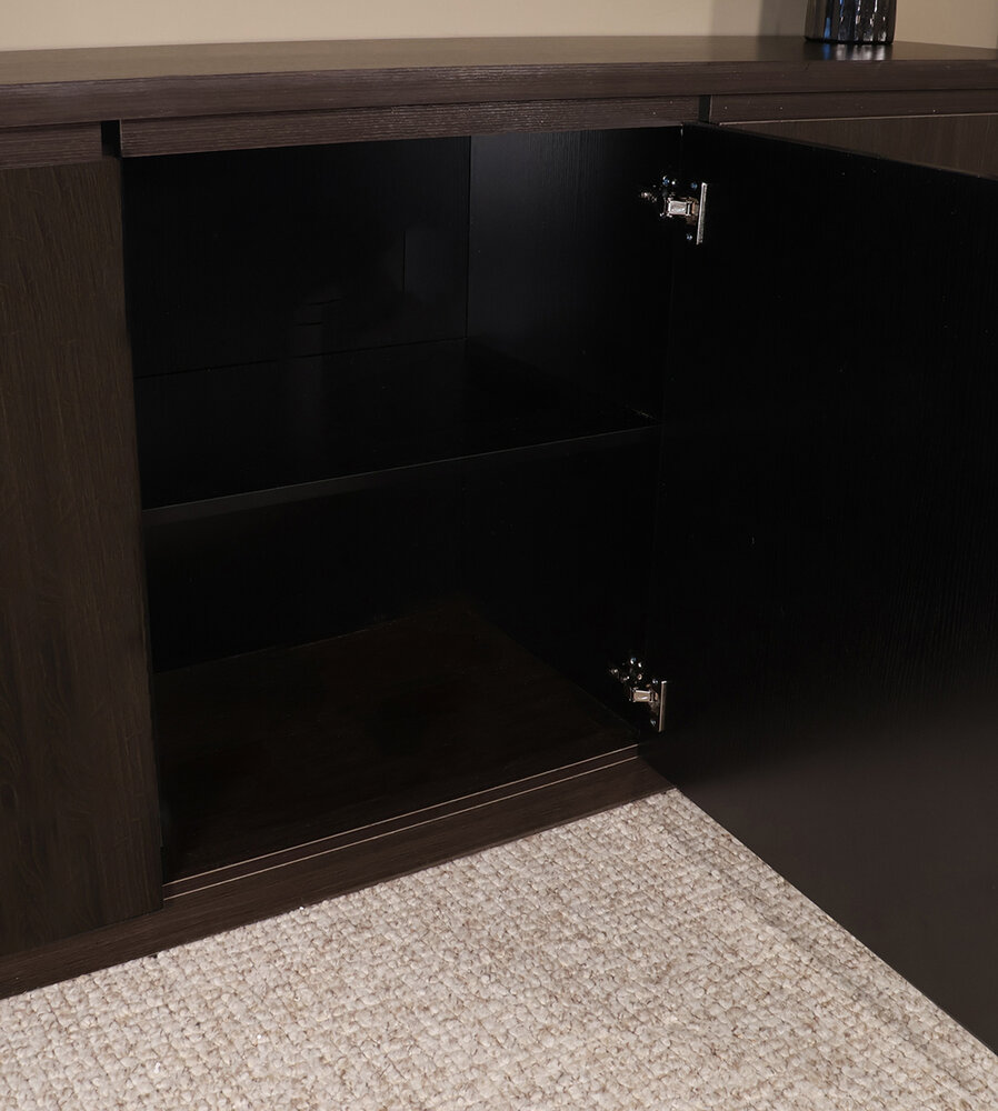 Dressoir melamine Cassie donker walnoot 180cm