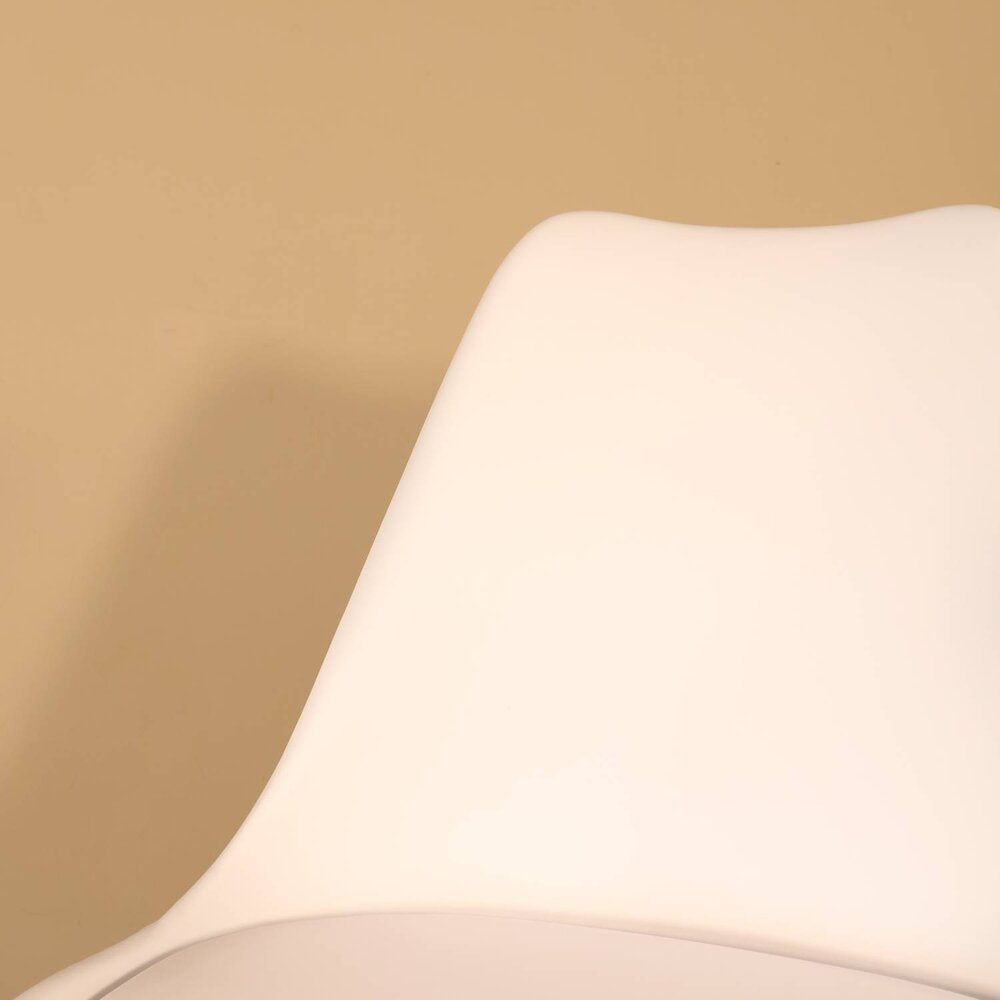 Eetkamerstoel wit met zitvulling Kuipstoel