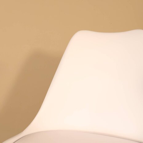 Lizzely Garden & Living Eetkamerstoel wit met zitvulling Kuipstoel