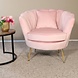 Lizzely Garden & Living Fauteuil zitbank 1 persoons Belle velvet roze bankje Lizzely Garden & Living Fauteuil zitbank 1 persoons Belle velvet roze bankje