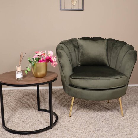 Lizzely Garden & Living Fauteuil zitbank 1 persoons Belle donkergroen bankje Lizzely Garden & Living Fauteuil zitbank 1 persoons Belle donkergroen bankje