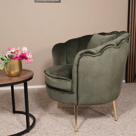 Lizzely Garden & Living Fauteuil zitbank 1 persoons Belle donkergroen bankje Lizzely Garden & Living Fauteuil zitbank 1 persoons Belle donkergroen bankje