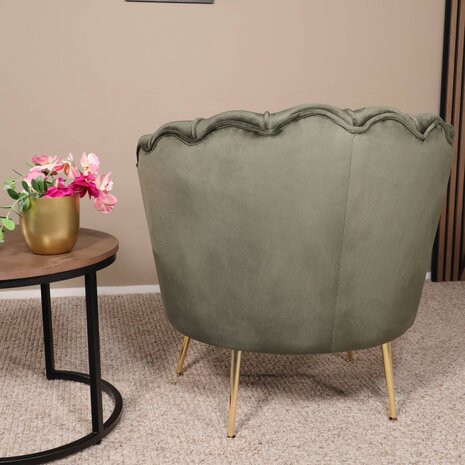 Lizzely Garden & Living Fauteuil zitbank 1 persoons Belle donkergroen bankje Lizzely Garden & Living Fauteuil zitbank 1 persoons Belle donkergroen bankje