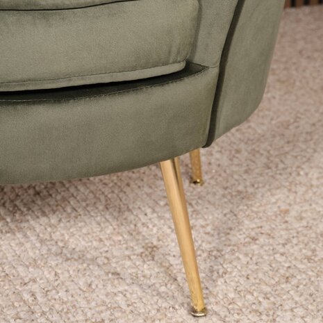 Lizzely Garden & Living Fauteuil zitbank 1 persoons Belle donkergroen bankje Lizzely Garden & Living Fauteuil zitbank 1 persoons Belle donkergroen bankje