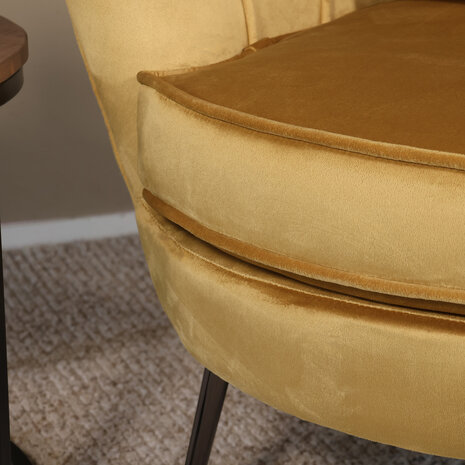 Lizzely Garden & Living Fauteuil zitbank 1 persoons Anna goud