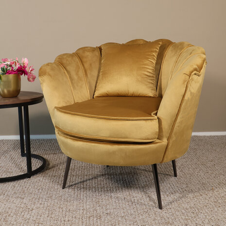 Lizzely Garden & Living Fauteuil zitbank 1 persoons Anna goud