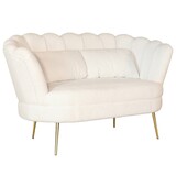 Lizzely Garden & Living Zitbank Belle 2 zits teddy wit bankstel 140cm stof incl. 2 kussens bank Lizzely Garden & Living Zitbank Belle 2 zits teddy wit bankstel 140cm stof incl. 2 kussens bank