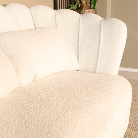 Lizzely Garden & Living Zitbank Belle 2 zits teddy wit bankstel 140cm stof incl. 2 kussens bank Lizzely Garden & Living Zitbank Belle 2 zits teddy wit bankstel 140cm stof incl. 2 kussens bank