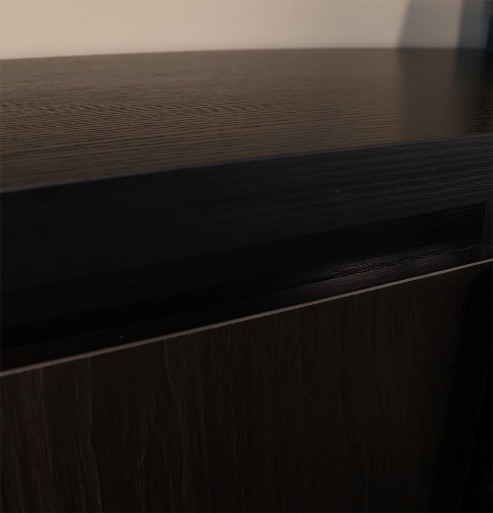 Dressoir melamine Cassie zwart 160cm Dressoir melamine Cassie zwart 160cm