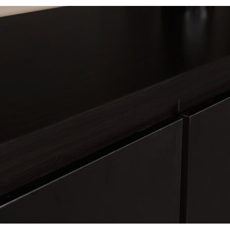 Lizzely Garden & Living Dressoir melamine Cassie zwart 160cm Lizzely Garden & Living Dressoir melamine Cassie zwart 160cm