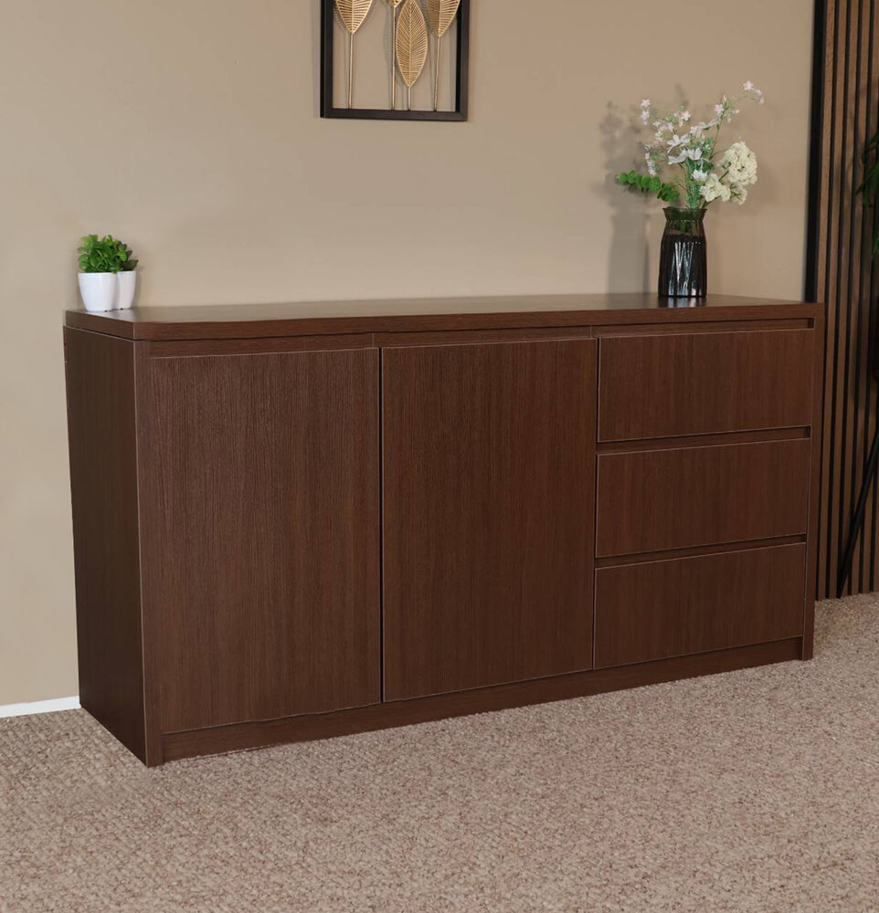 Dressoir melamine Cassie walnoot bruin 160cm