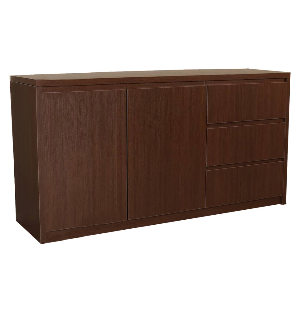 Dressoir melamine Cassie walnoot bruin 160cm