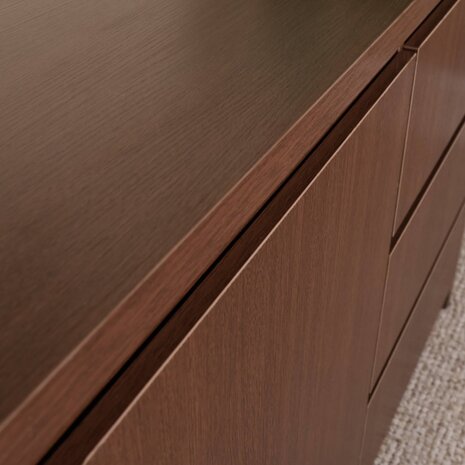 Lizzely Garden & Living Dressoir melamine Cassie walnoot bruin 160cm