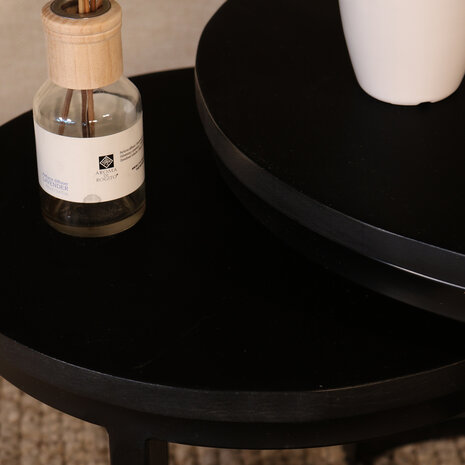 Lizzely Garden & Living Salontafel 3delig mangohout zwart Jaell industrieel massief hout duurzaam mango Lizzely Garden & Living Salontafel 3delig mangohout zwart Jaell industrieel massief hout duurzaam mango